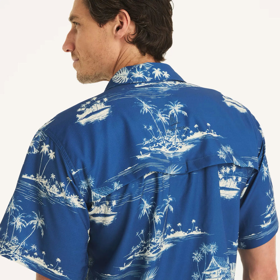 Camisa manga corta Nautica OTF UPF 50+ estampada