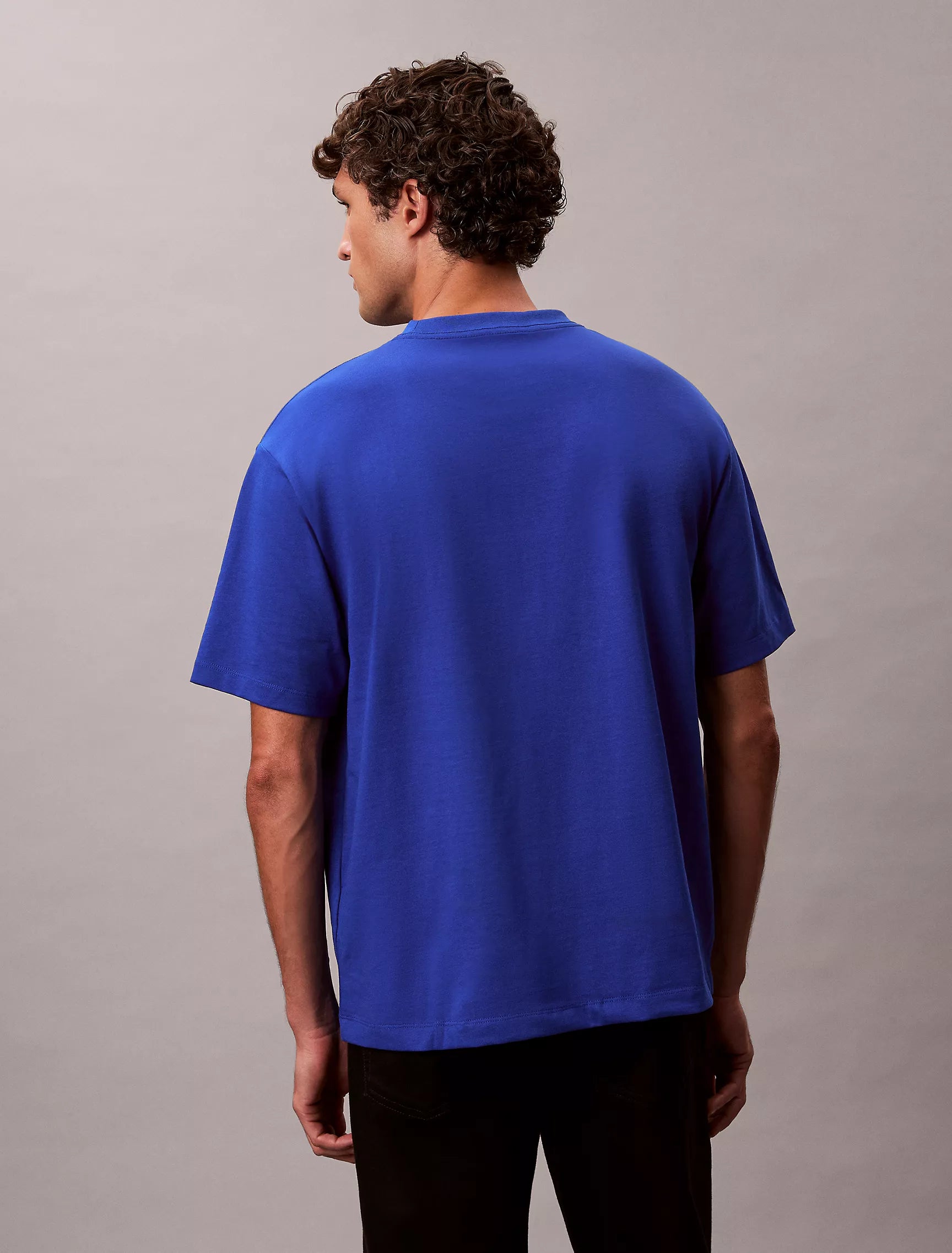 Camiseta holgada con estampado de logotipo en bloque