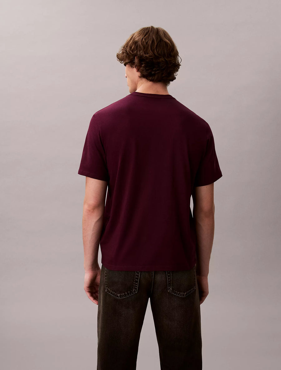 Camiseta clásica con estampado monograma dimensional
