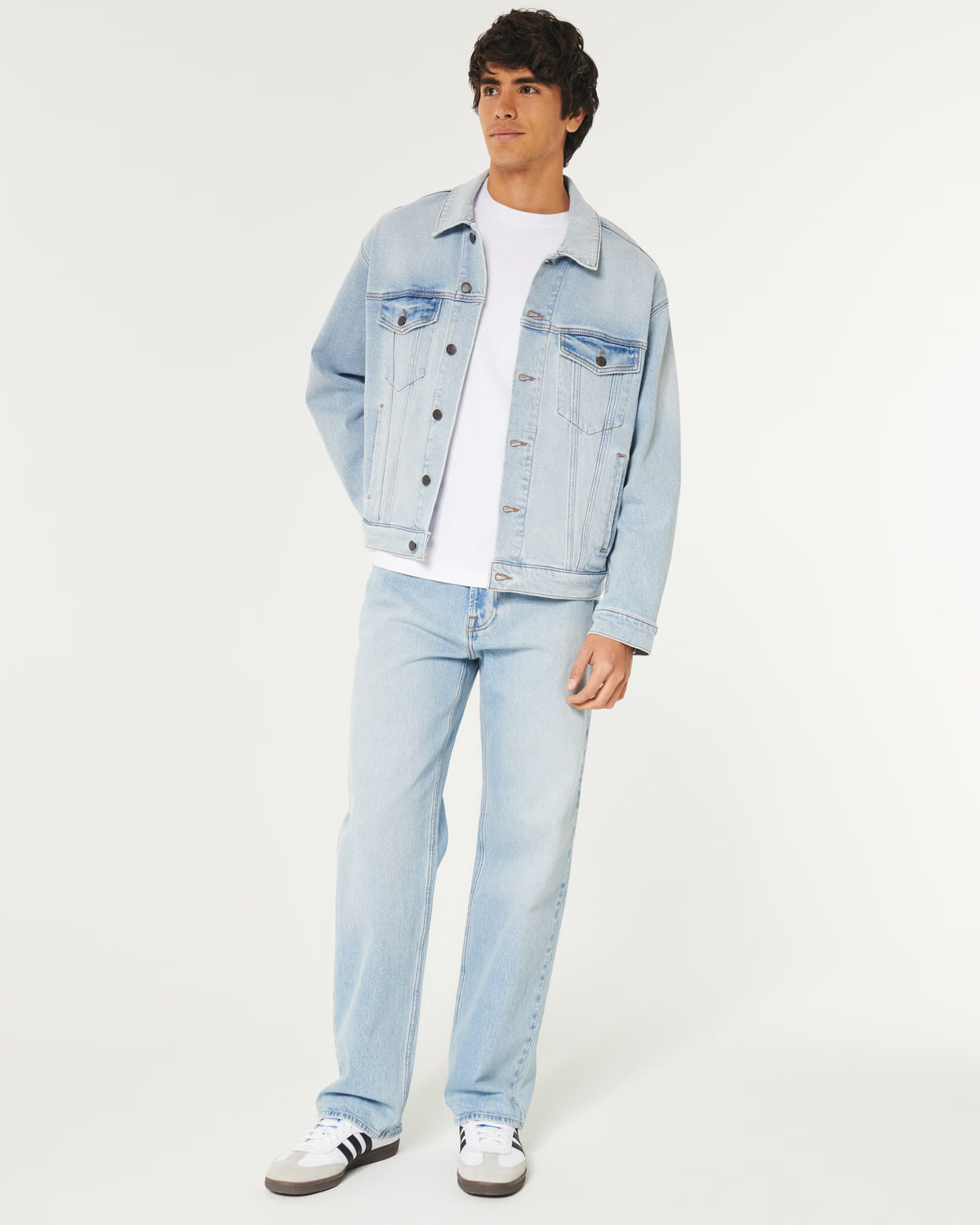 Chaqueta de viaje de denim holgada
