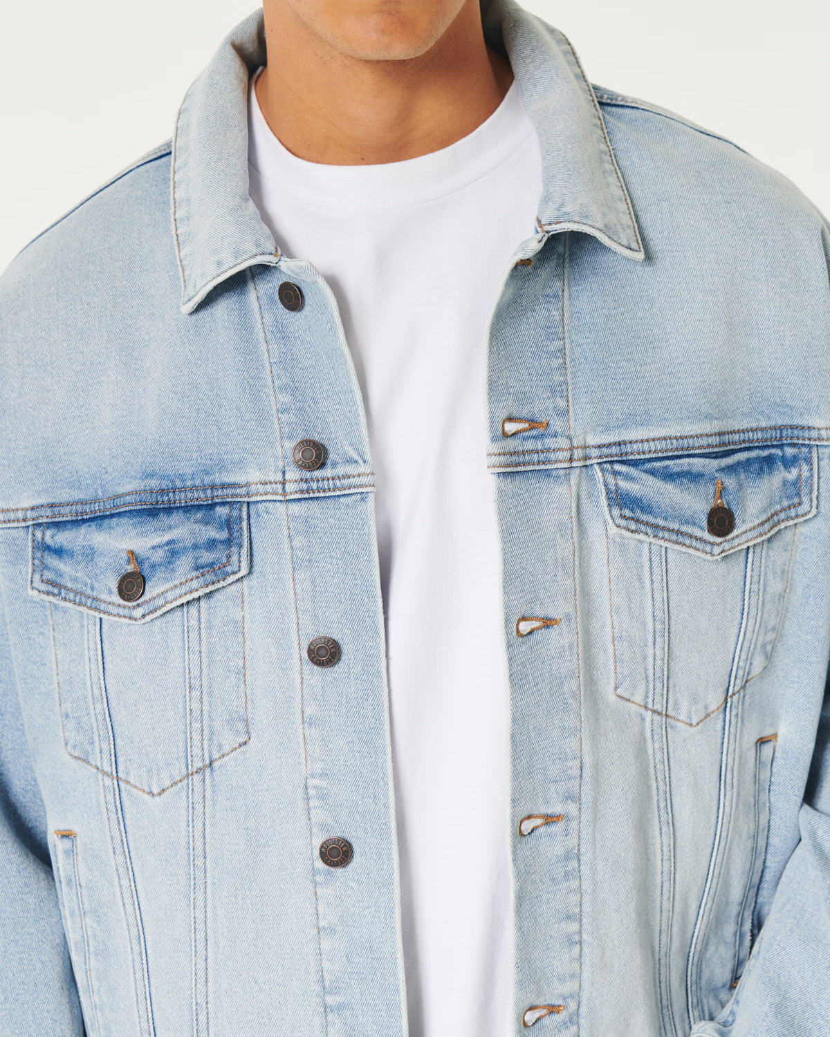 Chaqueta de viaje de denim holgada